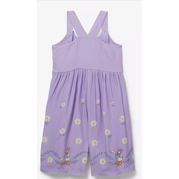 Disney Daisy Duck Button Front Toddler Romper purple BoxLunch Exclusive girl 4T - Picture 2 of 5
